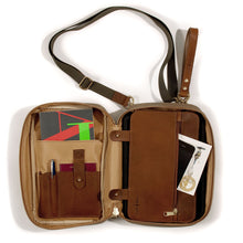 Load image into Gallery viewer, Aviator in sand canvas with tan leather trim