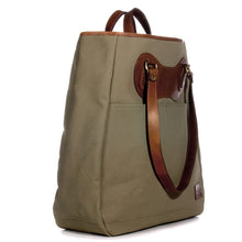 Load image into Gallery viewer, LifeTote in sand canvas with tan leather trim