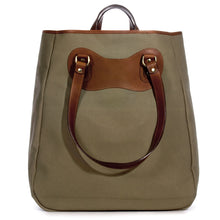 Load image into Gallery viewer, LifeTote in sand canvas with tan leather trim
