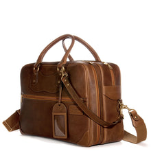 Load image into Gallery viewer, Perfect Weekender in tan grain leather