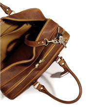 Load image into Gallery viewer, Perfect Weekender in tan grain leather