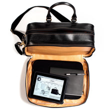 Load image into Gallery viewer, Perfect Weekender in black grain leather
