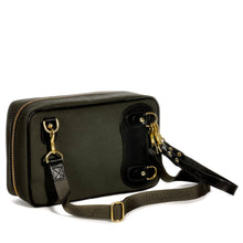 Load image into Gallery viewer, Aviator in olive canvas with black leather trim