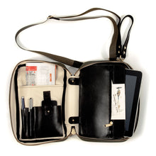 Load image into Gallery viewer, Aviator in olive canvas with black leather trim