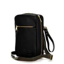 Load image into Gallery viewer, Aviator in black canvas with black leather trim