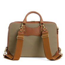 Load image into Gallery viewer, Courier Ruc Case in sand canvas with tan leather trim