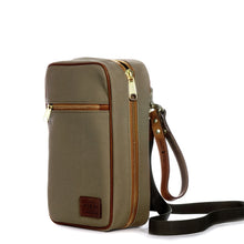 Load image into Gallery viewer, Aviator in sand canvas with tan leather trim
