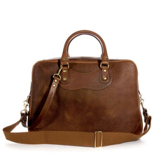 Load image into Gallery viewer, Perfect Weekender in tan grain leather
