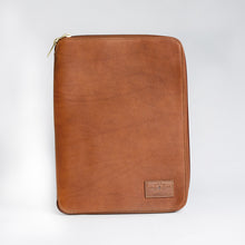 Load image into Gallery viewer, DocFolio Zip-Around Portfolio Document and Tablet Holder in full-grain aniline Horween leather
