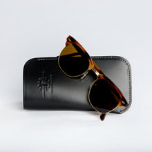 Load image into Gallery viewer, Sunnies &amp; Eye Glass Case, black Horween Chromexcel® leather
