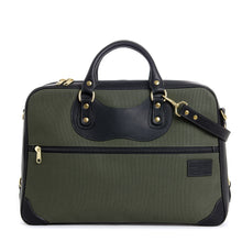 Load image into Gallery viewer, Courier Ruc Case in olive canvas with black leather trim
